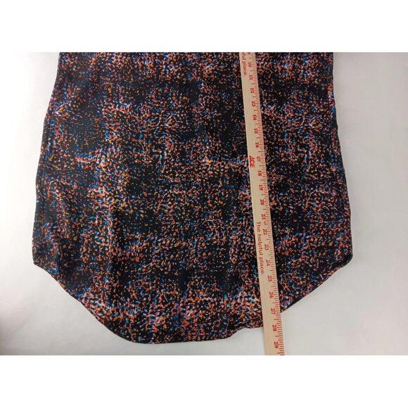 Decree Womens Top Multicolor Abstract Vneck Half Sleeve Casual Blouse Size S - Picture 8 of 9